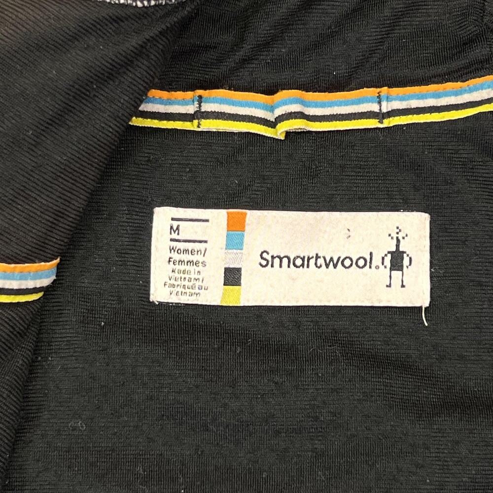 Smartwool Vest Womens Medium Gray Herringbone Hooded Full Zip Wool Lined Warm - Picture 6 of 10